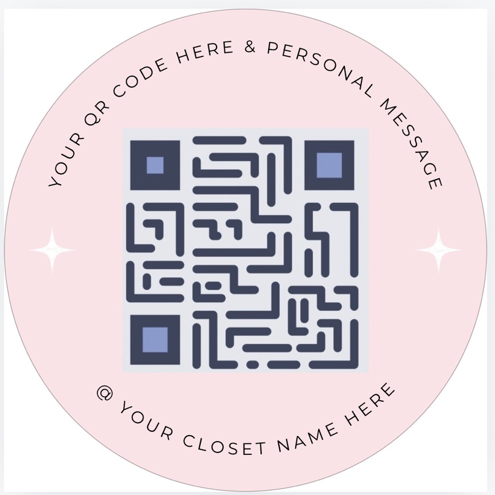Multicolor Custom QR Code Or Thank You Stickers! 100pcs - Picture 2 of 3